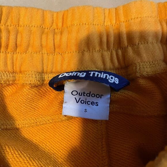 Outdoor Voices Yellow Joggers Relaxed Fit Durable Fabric - Picture 3 of 4